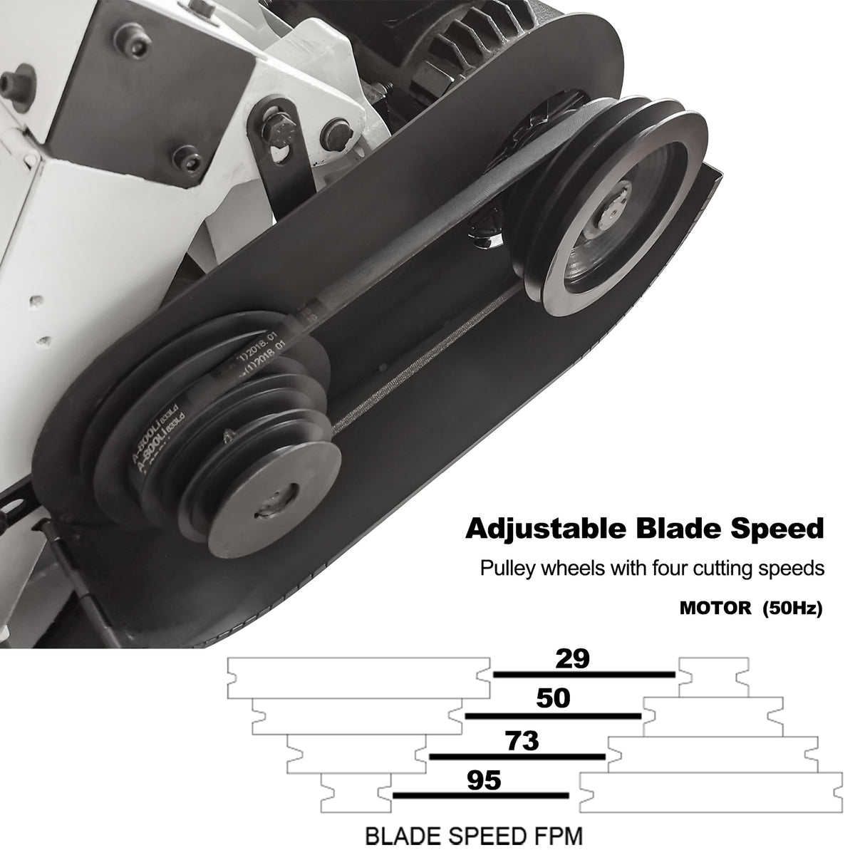 Metal Band Saw BS-1018B, 254mm Horizontal Bandsaw Metal Cutting Band Saw, Horizontal High Precision Band Saw, 240V Motor