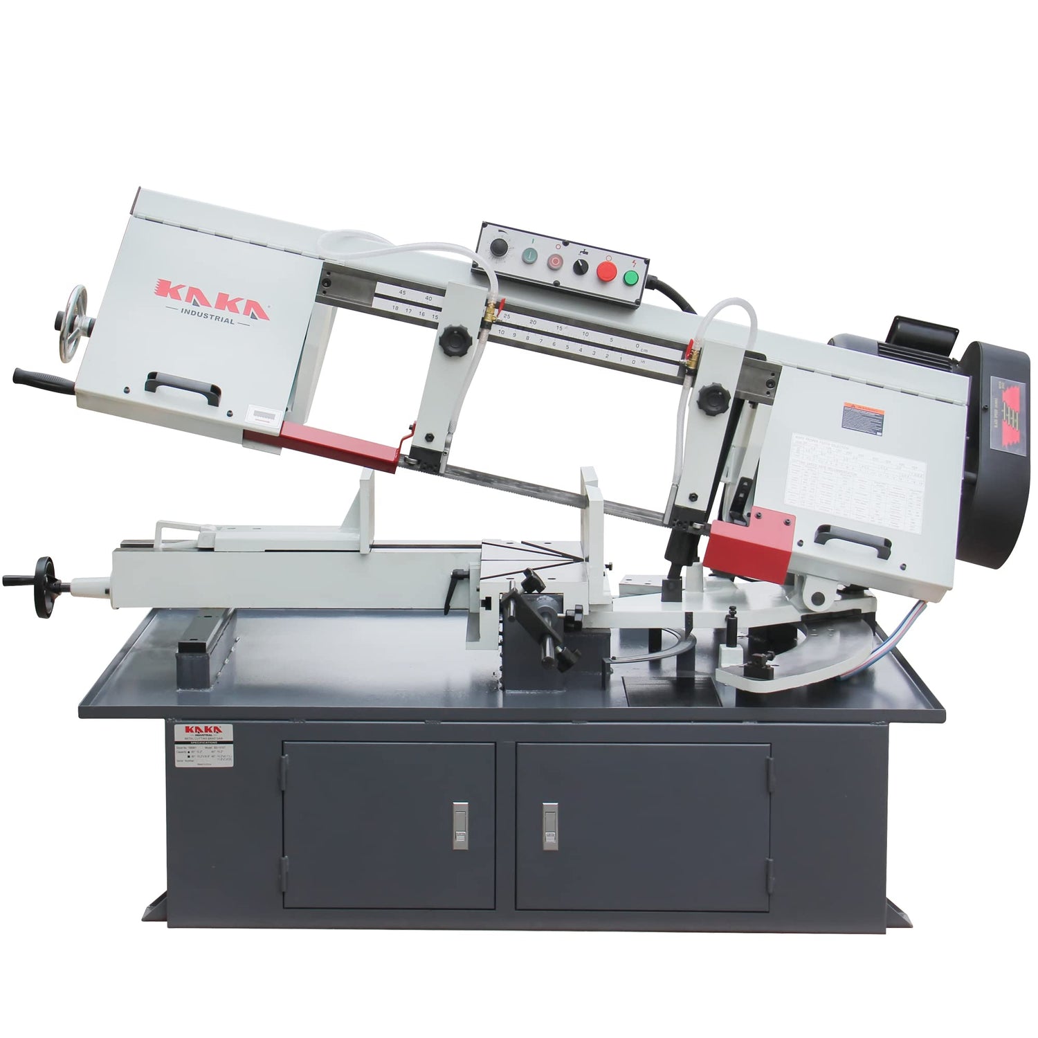 KANG INDUSTRIAL BS-1018T,  260mm Round Bar Cutting Band Saw, Dual Miter Saw Frame for Metal Cutting