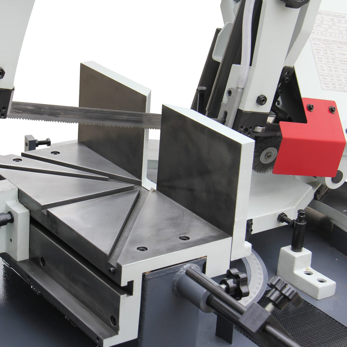 KANG INDUSTRIAL BS-1018T,  260mm Round Bar Cutting Band Saw, Dual Miter Saw Frame for Metal Cutting