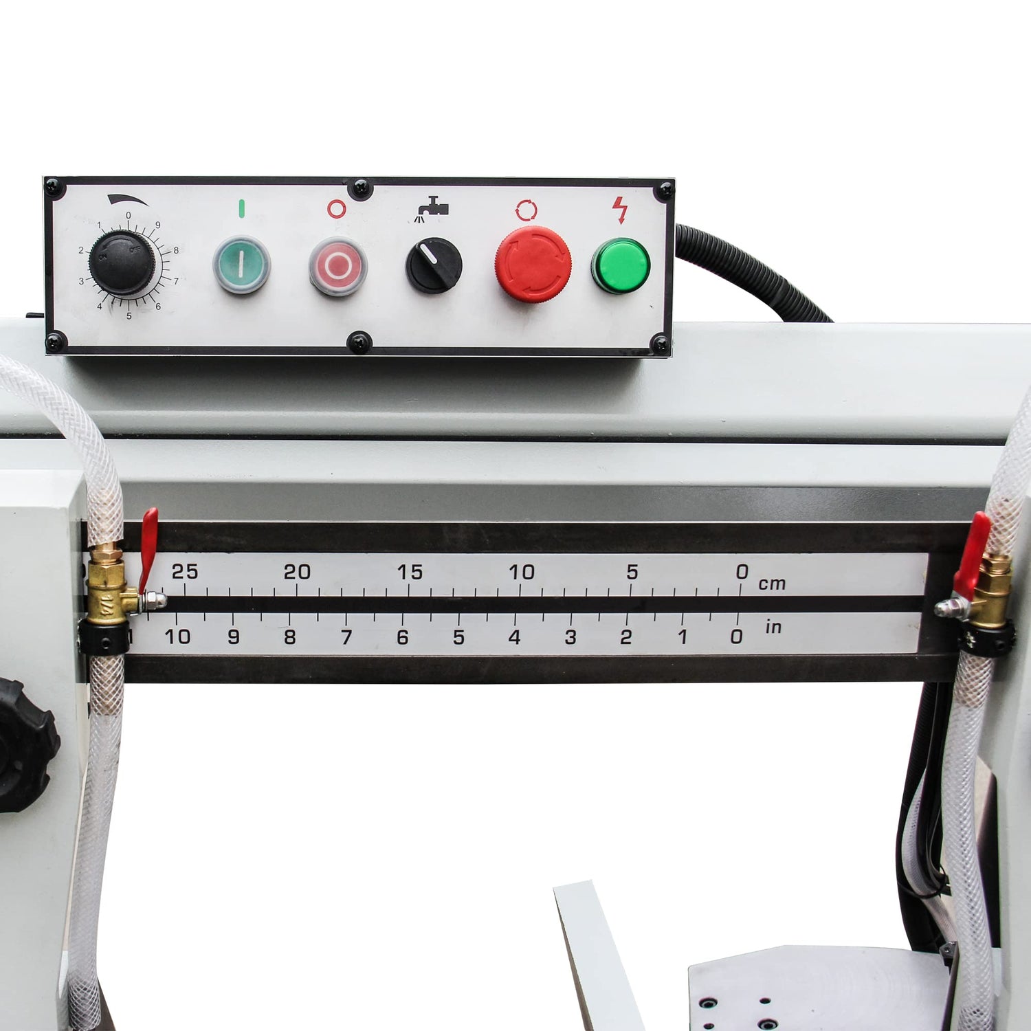 KANG INDUSTRIAL BS-1018T,  260mm Round Bar Cutting Band Saw, Dual Miter Saw Frame for Metal Cutting