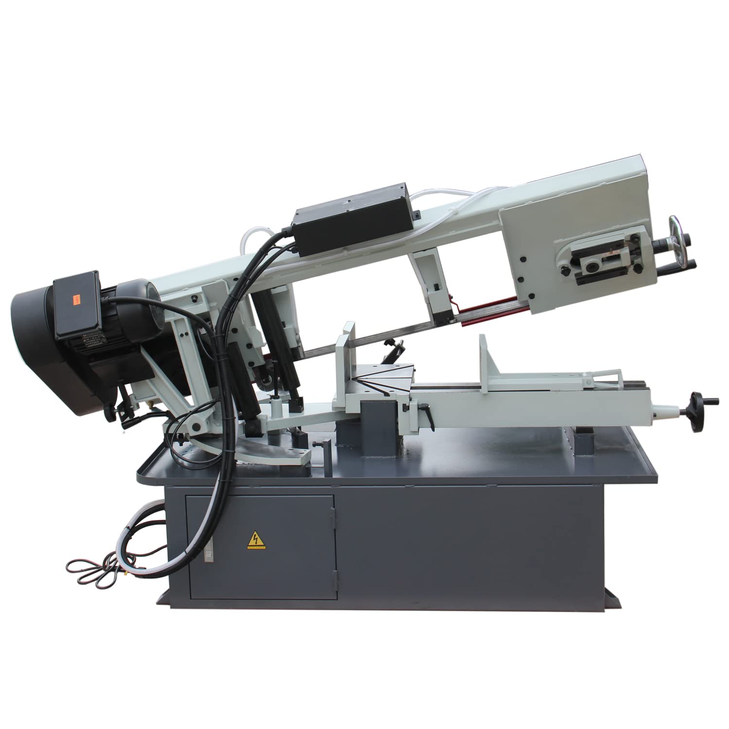 KANG INDUSTRIAL BS-1018T,  260mm Round Bar Cutting Band Saw, Dual Miter Saw Frame for Metal Cutting