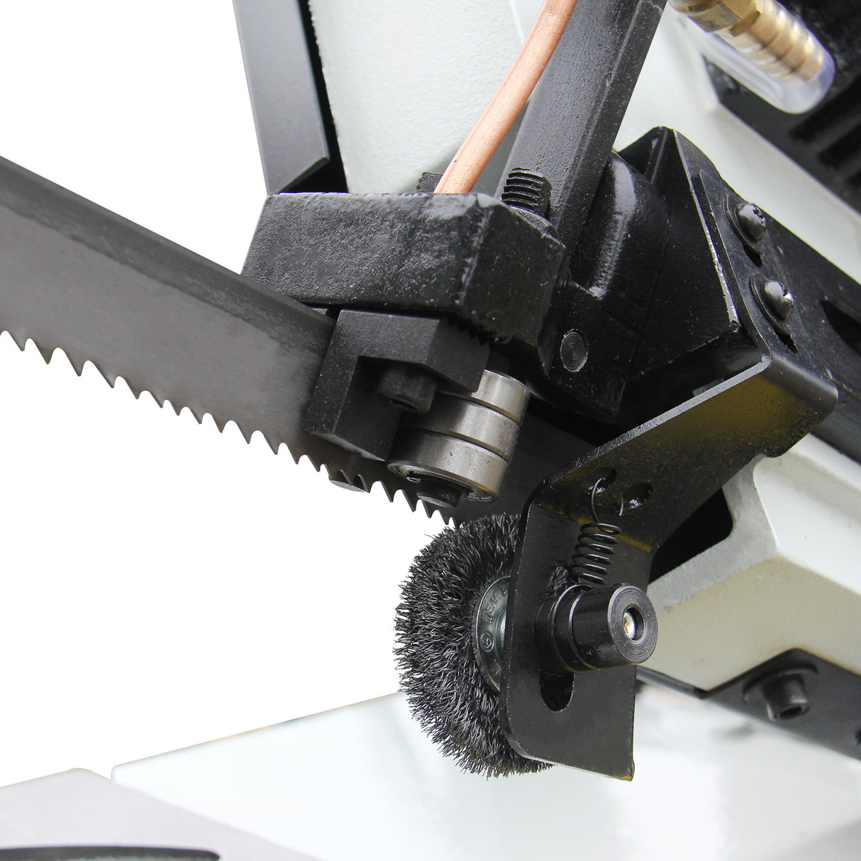 Metal Cutting Saw BS-912B Horizontal Bandsaw, 178mmx305mm Metal Cutting Saws, 4 Steps Blade Speeds Metal Band Saw, 240V Power