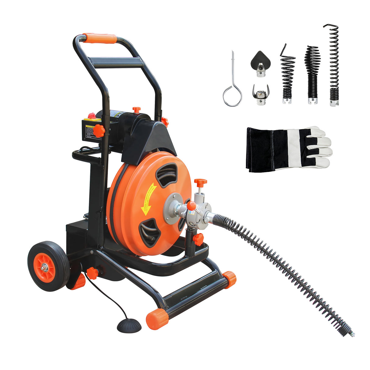 KANG INDUSTRIAL D02-005SA Drain Cleaner, Drain Augar Cleaner, 1/2" x 100Ft Snake Machine Auto Feed