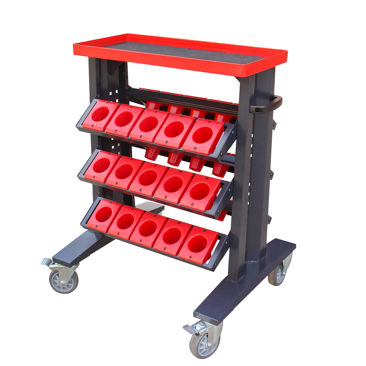 CNC Tool Trolley DJC-950C, Mobile Tool Cart for BT50 Holders, 30 Holders Storage Capacity