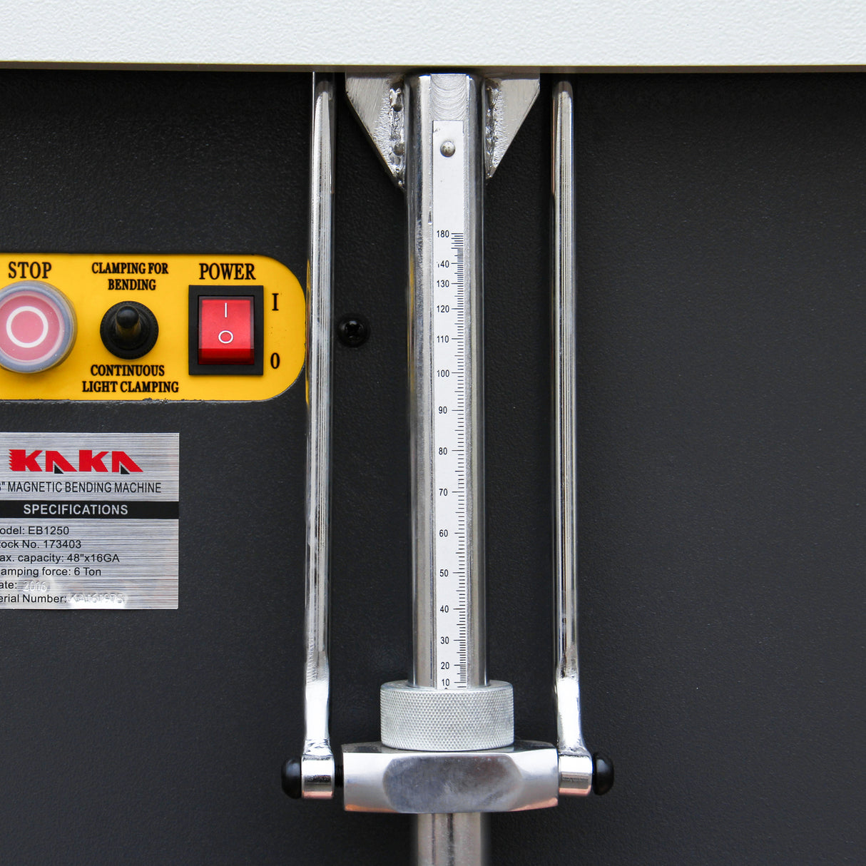 Magnetic Panbrake Folder EB-4816B, 1250mm x 1.6mm Mild Steel, 6-Ton Electromagnetic Pan Brakes, 180° Sheet Metal Bender