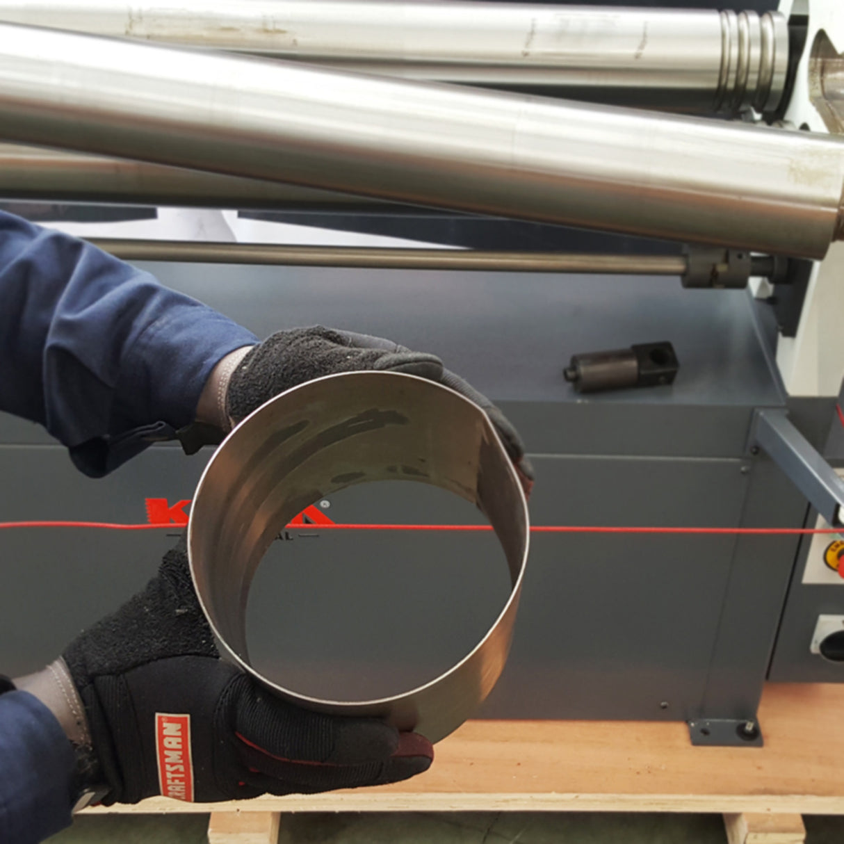 KANG Industrial ESR-5116 Motorized Plate Curving Rolls, 1300x1.5mm Sheet Metal Curve Rollers