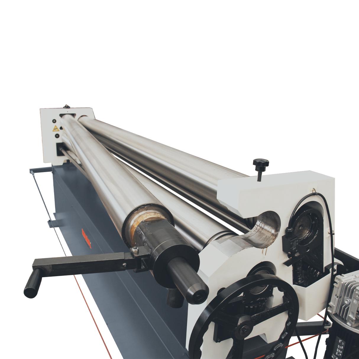 KANG Industrial ESR-9812E Motorized Plate Curving Rolls , 2.5x2500 mm Steel Capacity with Motorized Up/ Down Rear Roller, 415V