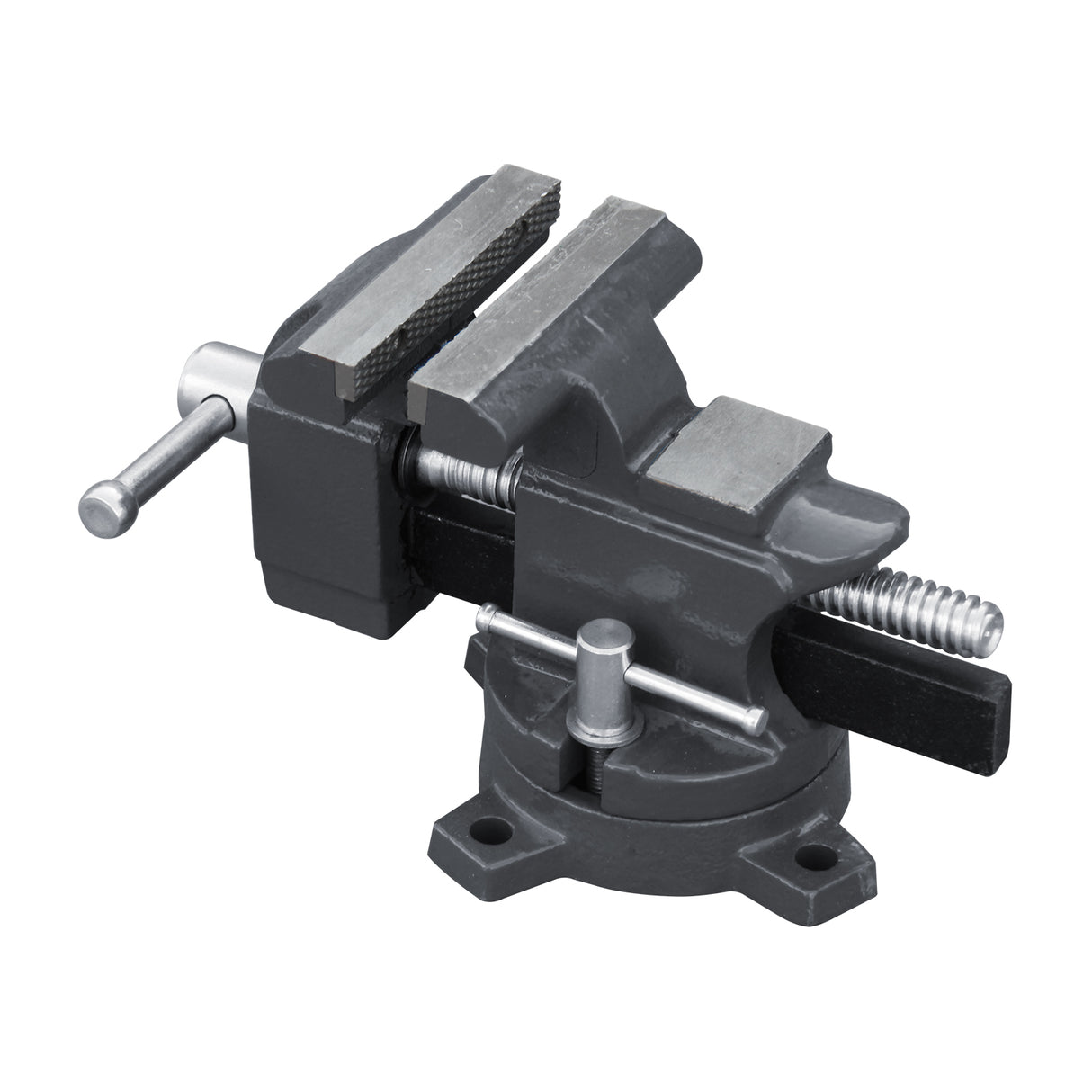 100mm Bench Vice HVS-100, Heavy-Duty Swivel Base Utility Vice for Workbench, Woodworking, Pipe & Home DIY Projects