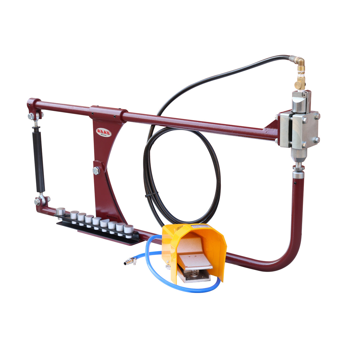 Planishing Hammer PPH-24, Air Operated 610mm Sheet Panel Beating, Benchtop Air Hammer with 9 Anvils