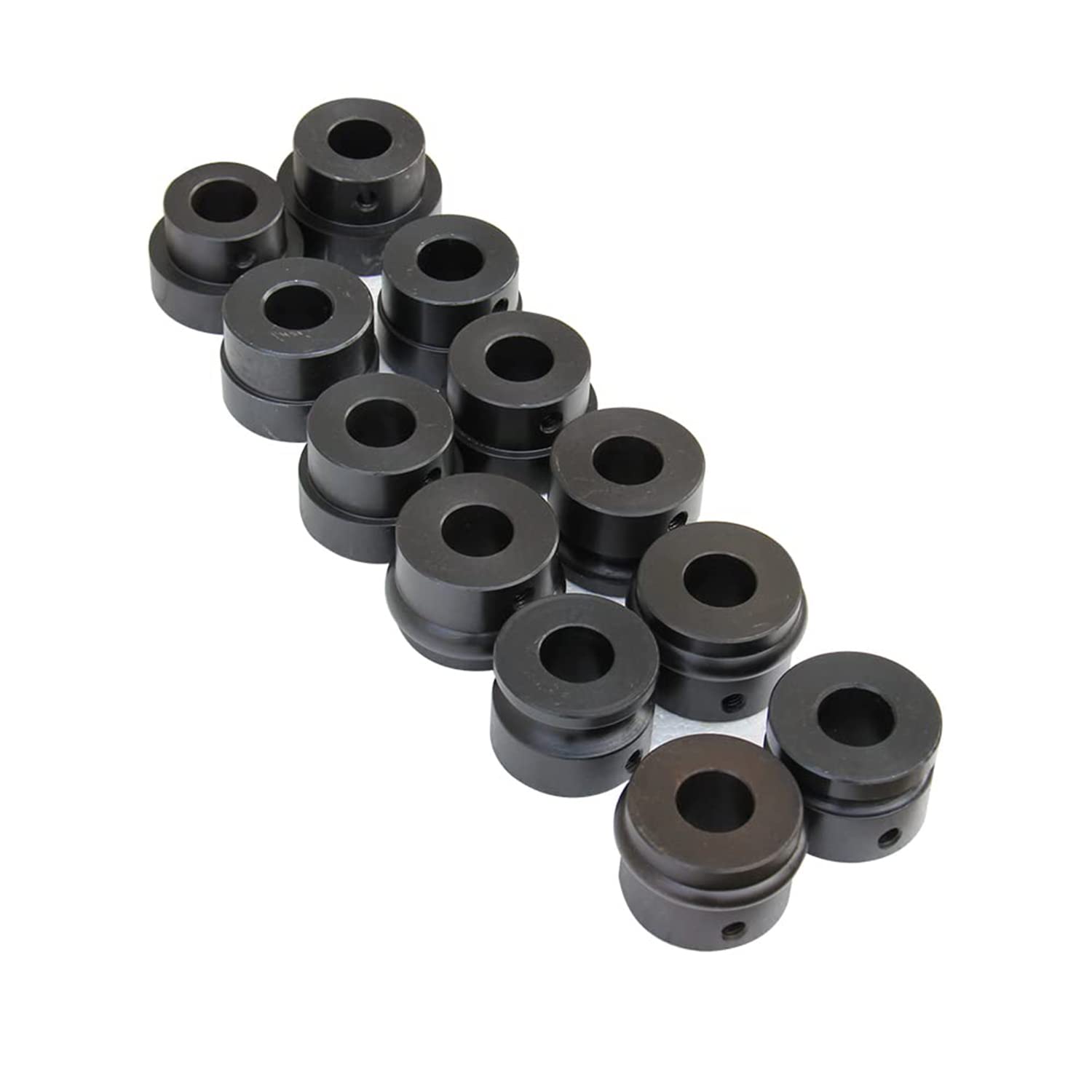 Effortlessly create professional-grade metal beads with the Kaka Industrial RM-18 Bead Roller Kit, manually operated by a hand crank that drives both the bottom and top bead rolls.