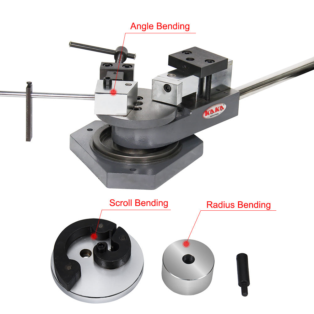 Heavy-Duty Universal Bender SBG-40, Combination of Scroll, Radius and Angle Bending, Metal Scroll Bender Metal Bender