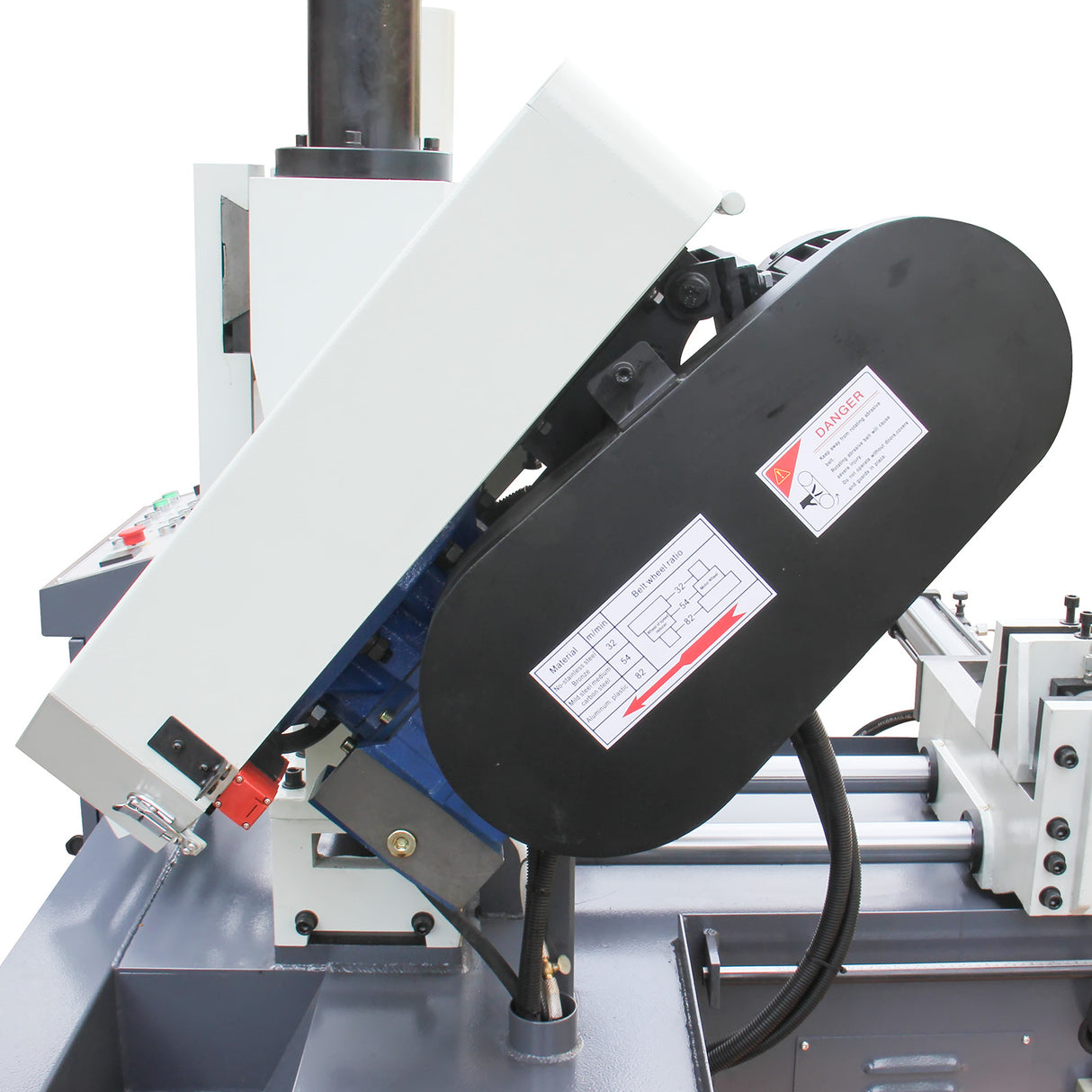 Kang Industrial TBK-11B Double Column Band Saw, Hydraulic Downfeed Controal, OD 280mm Cutting Capacity