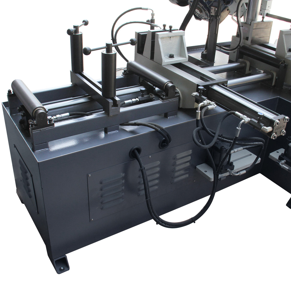 Kang Industrial TBK-11B Double Column Band Saw, Hydraulic Downfeed Controal, OD 280mm Cutting Capacity