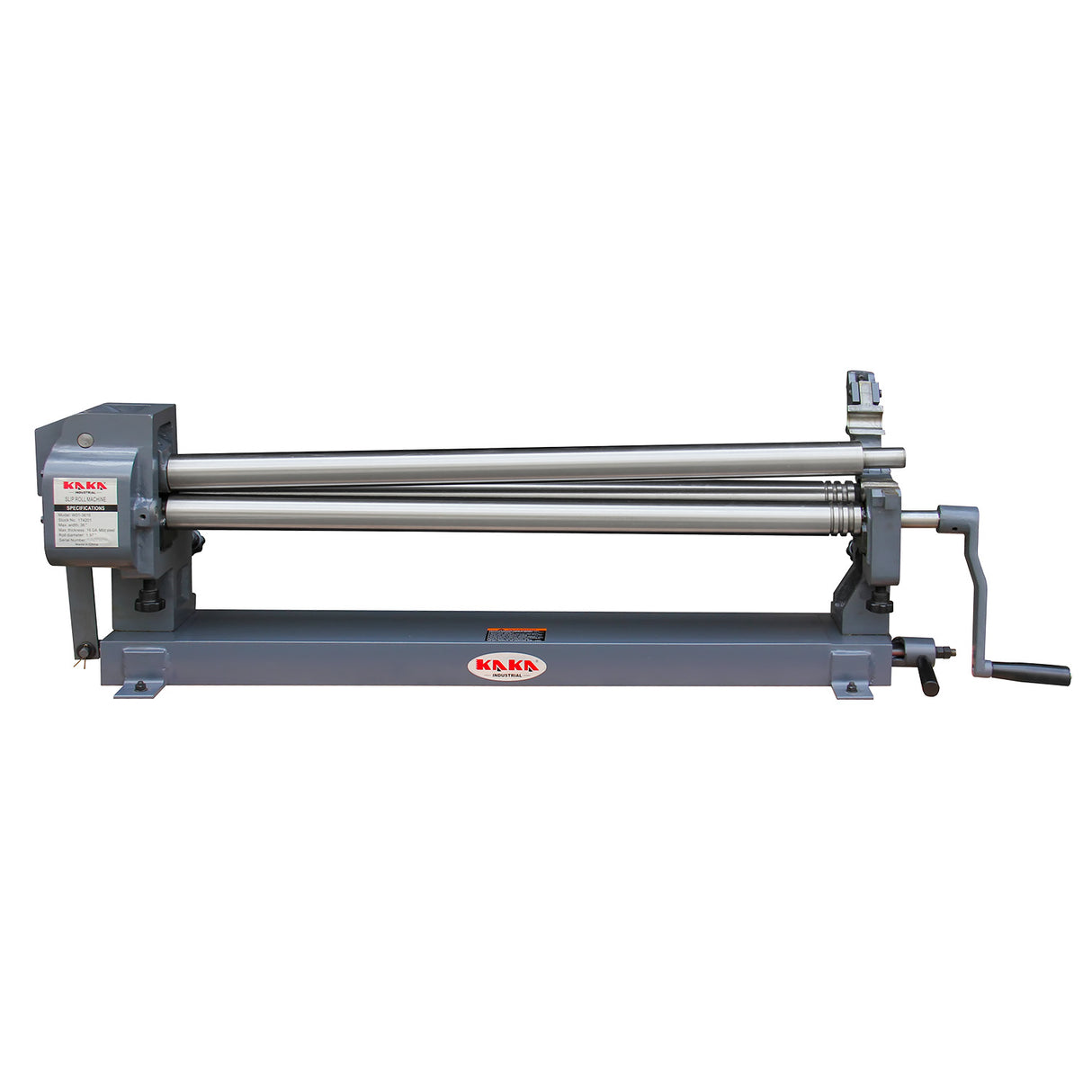 Kang Industrial W01-3616 Manual Sheet Curving Rolls, 1.5x915mm Mild Steel Sheet Metal Rolling for Workshop