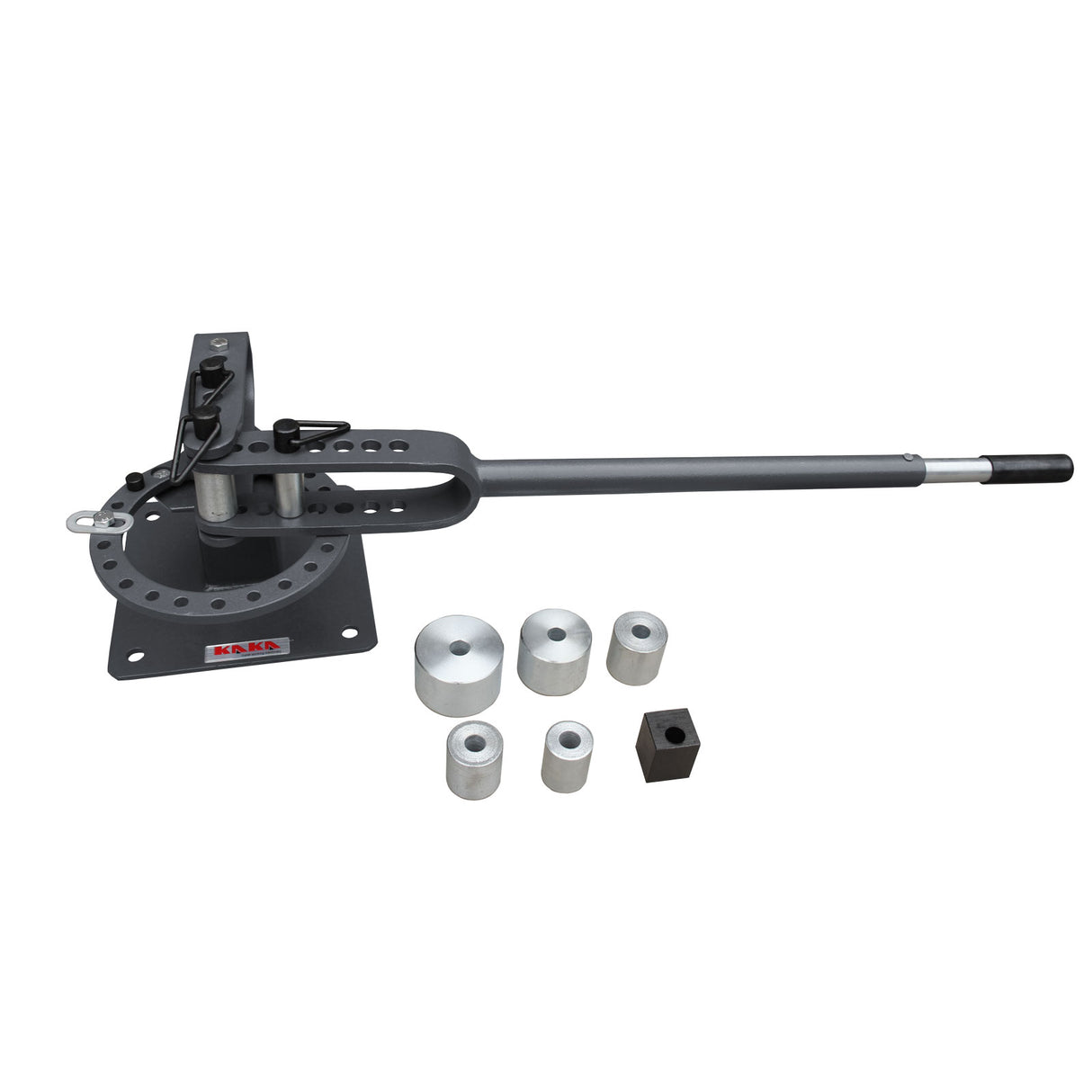 Bench-Top Metal Bender YP-9, Manual Flat Bar Bender with 7 Dies, Up to 200 Degrees Bender