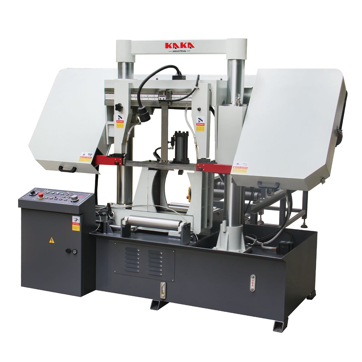 It boasts a 3.0/4.0 kW double speed motor which provides two saw blade speeds of 36 and 56 m/min.