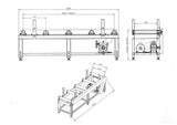 Kang Industrial RB-460E, Adjustable Height Roller Support for Bandsaw, Motorized