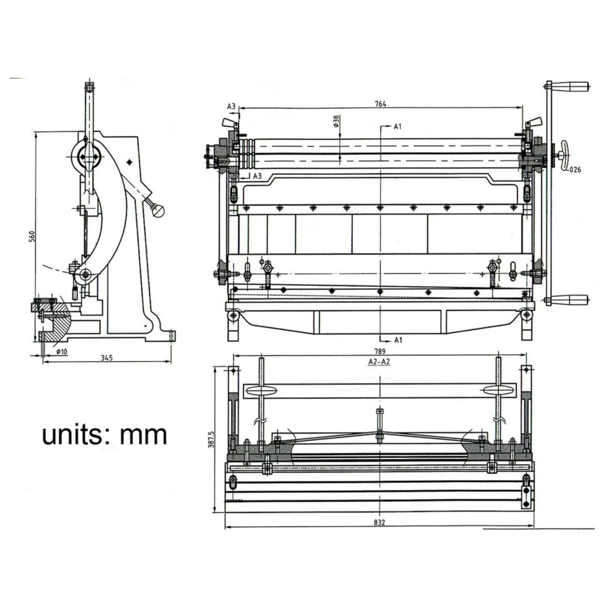 KANG 760mm Sheet Metal Guillotine, Brake & Roll