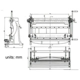 KANG 760mm Sheet Metal Guillotine, Brake & Roll