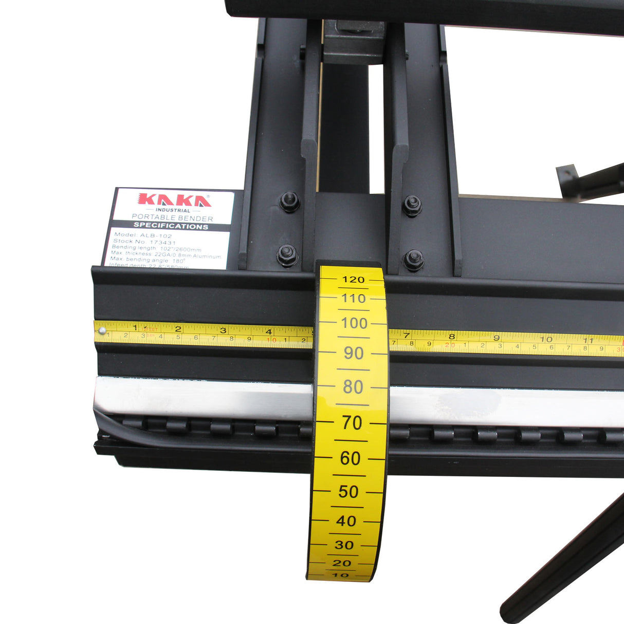 Siding Brake ALB-102,  Portable Thin Plate Bending Brake, 2600mm Width, With a Roller Knife to Cut Sheet