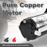 Electric Winch 3000LB Capacity, ATV-3000W Steel Wire Rope DC 12V Winch, Single-stage Planetary Gear Ratio 153:1