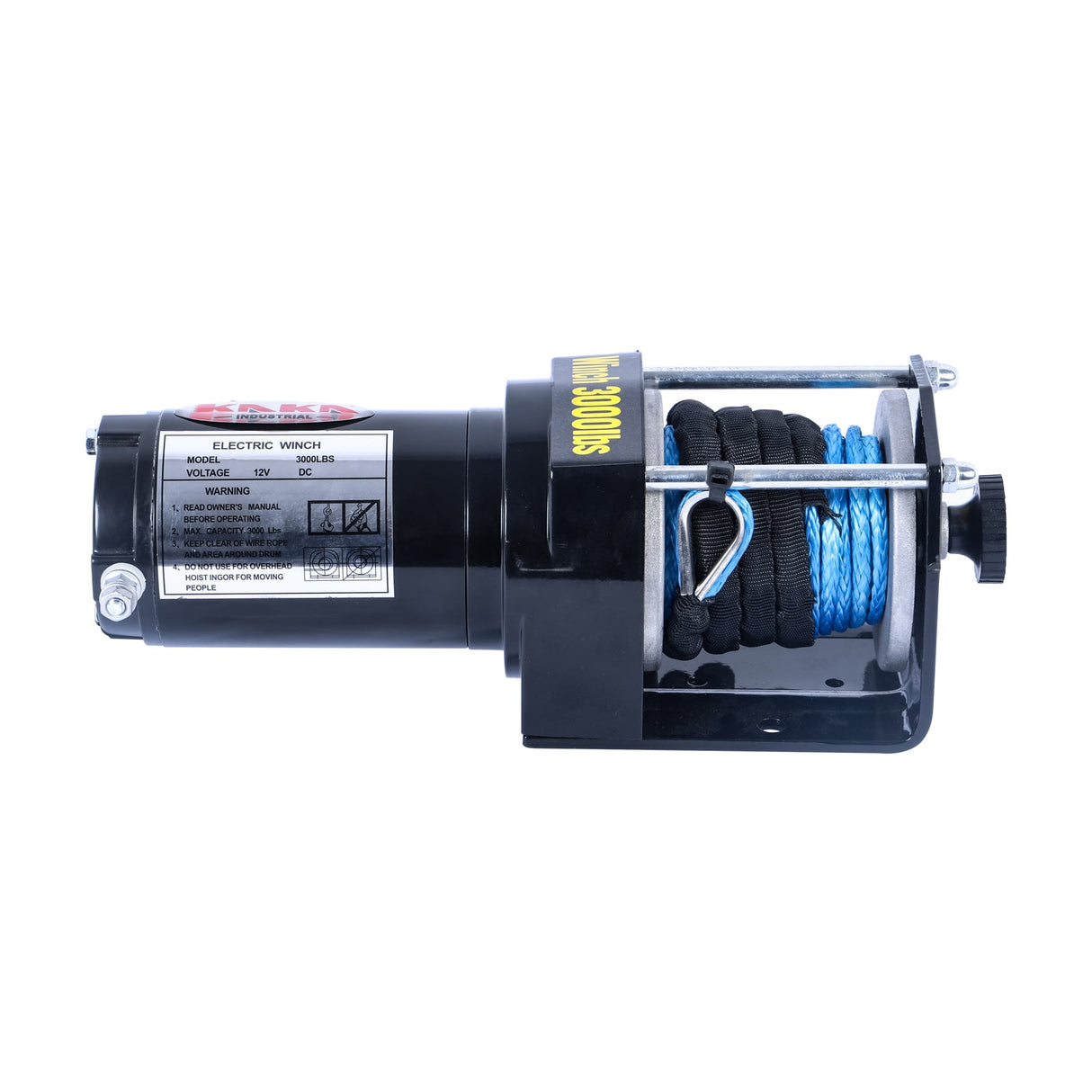 Electric Winch 3000LB Capacity, ATV-3000S, BLUE Synthetic Rope DC 12V Winch for ATV, UTV, 4WD Recovery