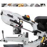 KANG Industrial BS-712RH Metal Cutting Band Saw Machinery, 178mm Cutting Band Saw, 240V Power