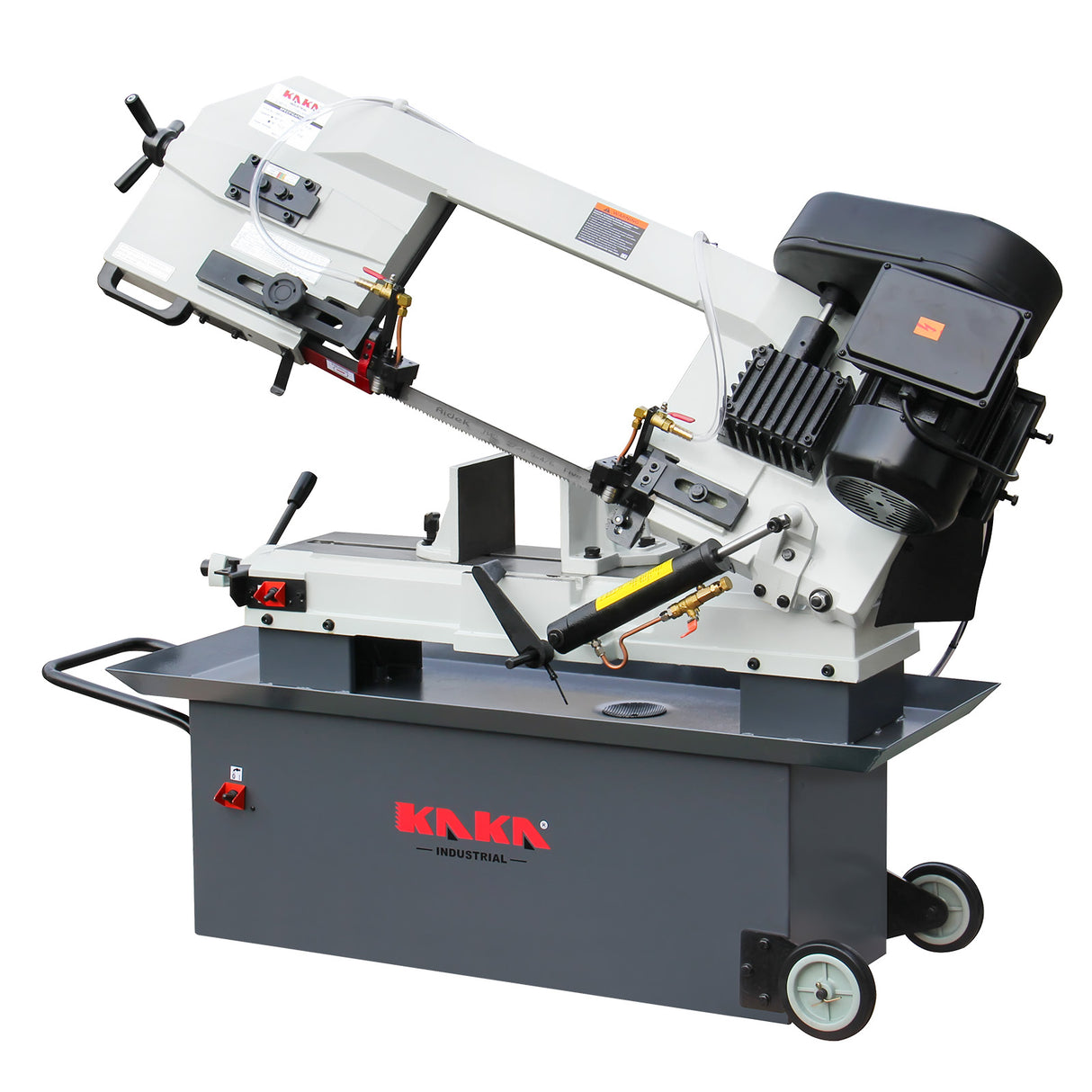 Metal Cutting Saw BS-912B Horizontal Bandsaw, 178mmx305mm Metal Cutting Saws, 4 Steps Blade Speeds Metal Band Saw, 240V Power
