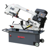 Metal Cutting Saw BS-912B Horizontal Bandsaw, 178mmx305mm Metal Cutting Saws, 4 Steps Blade Speeds Metal Band Saw, 240V Power