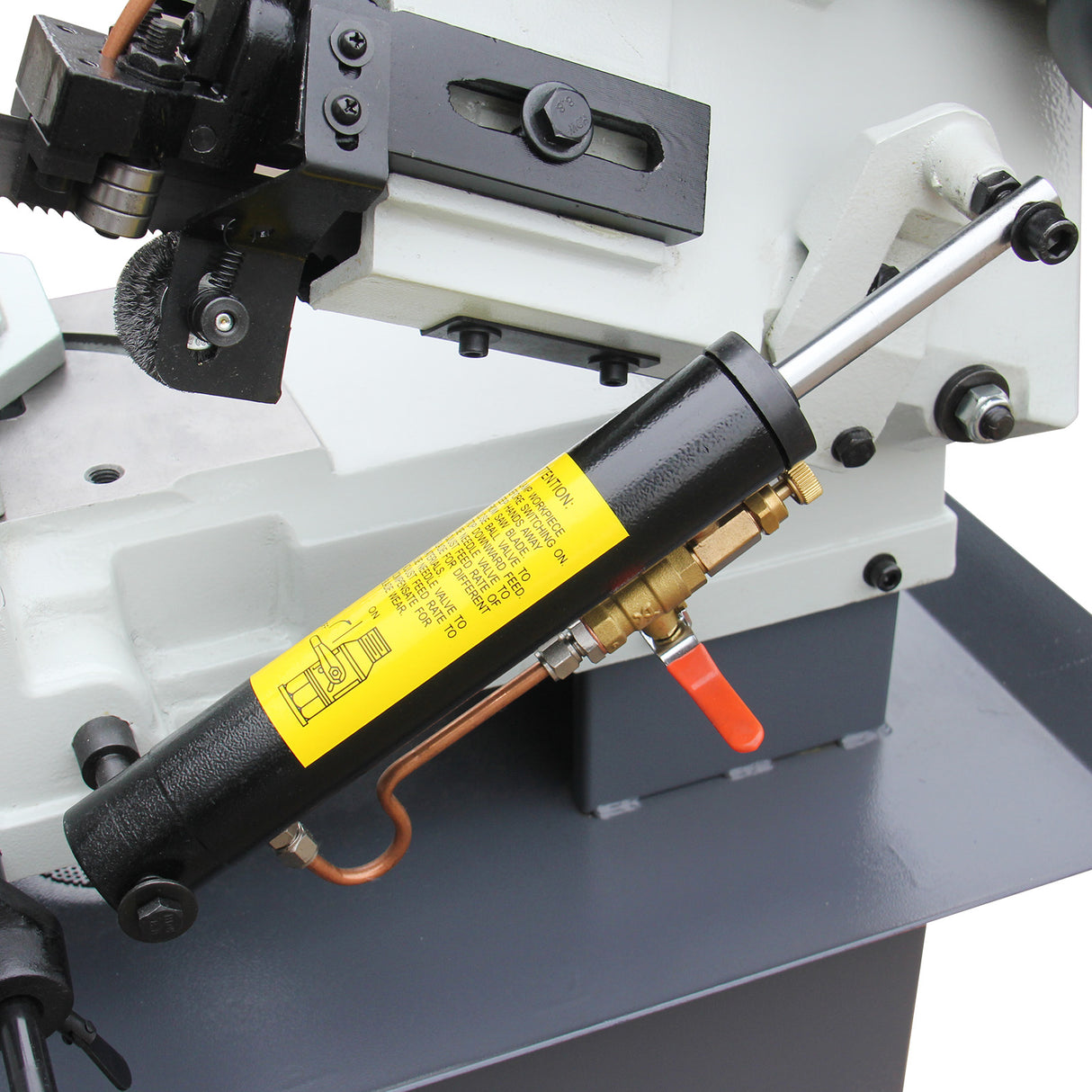 Metal Cutting Saw BS-912B Horizontal Bandsaw, 178mmx305mm Metal Cutting Saws, 4 Steps Blade Speeds Metal Band Saw, 240V Power