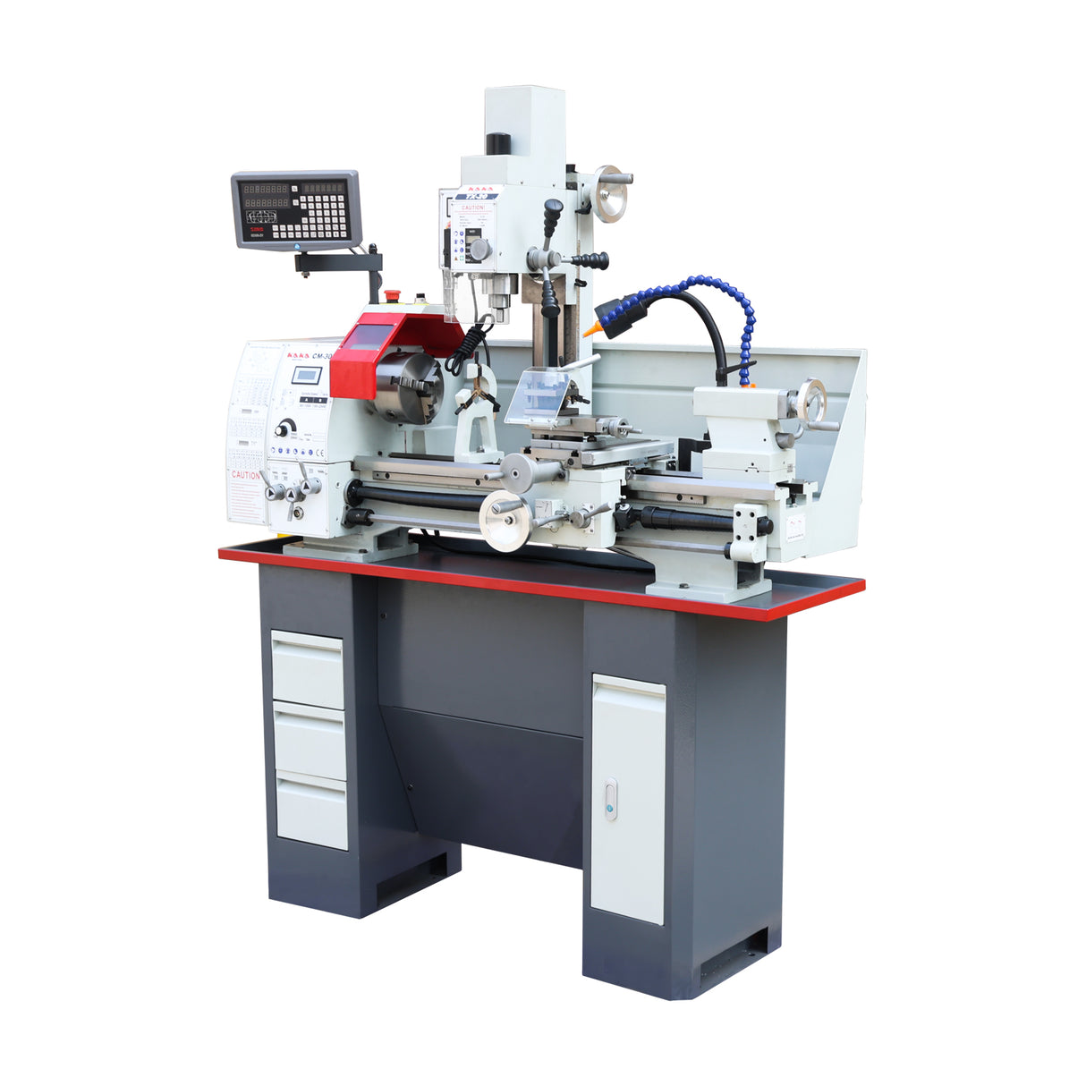 Turn Lathe & Mill Drill CM3075, Variable Speed Multi-Function Lathe