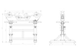Roller Stand MR3000A, 3 Tonne Capacity Roller Support Stand, TALL Welding Pipe Stands