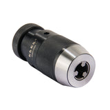 Jacob Taper Chuck, 1/32" - 1/2" Capacity, JT33 or JT6 Taper Keyless Drill Chuck