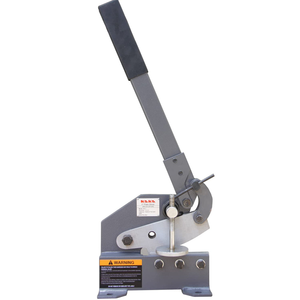 KANG Industrial HS-5 Hand Plate Shear, 127mm Sheet Metal Plate Shear, Mounting Type Metal Shear, For High Precision Cutting Sheets and Bars