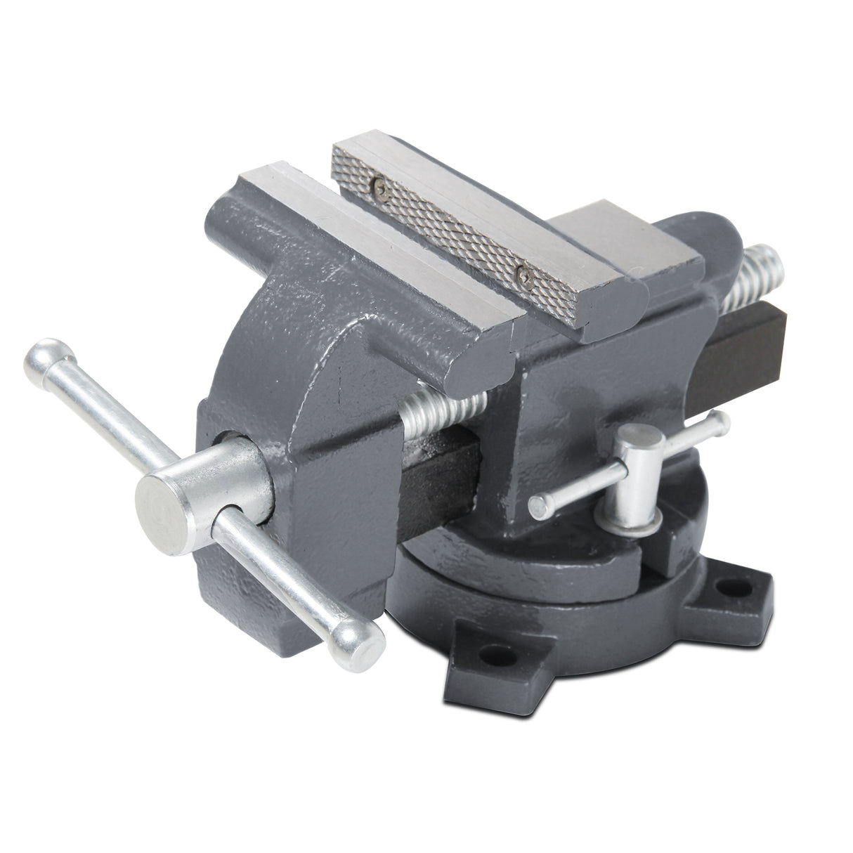 100mm Bench Vice HVS-100, Heavy-Duty Swivel Base Utility Vice for Workbench, Woodworking, Pipe & Home DIY Projects