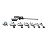 Manual Pipe & Tube Bender MY-22, 180° Bends, 8 Dies Included for Round & Square Tubes