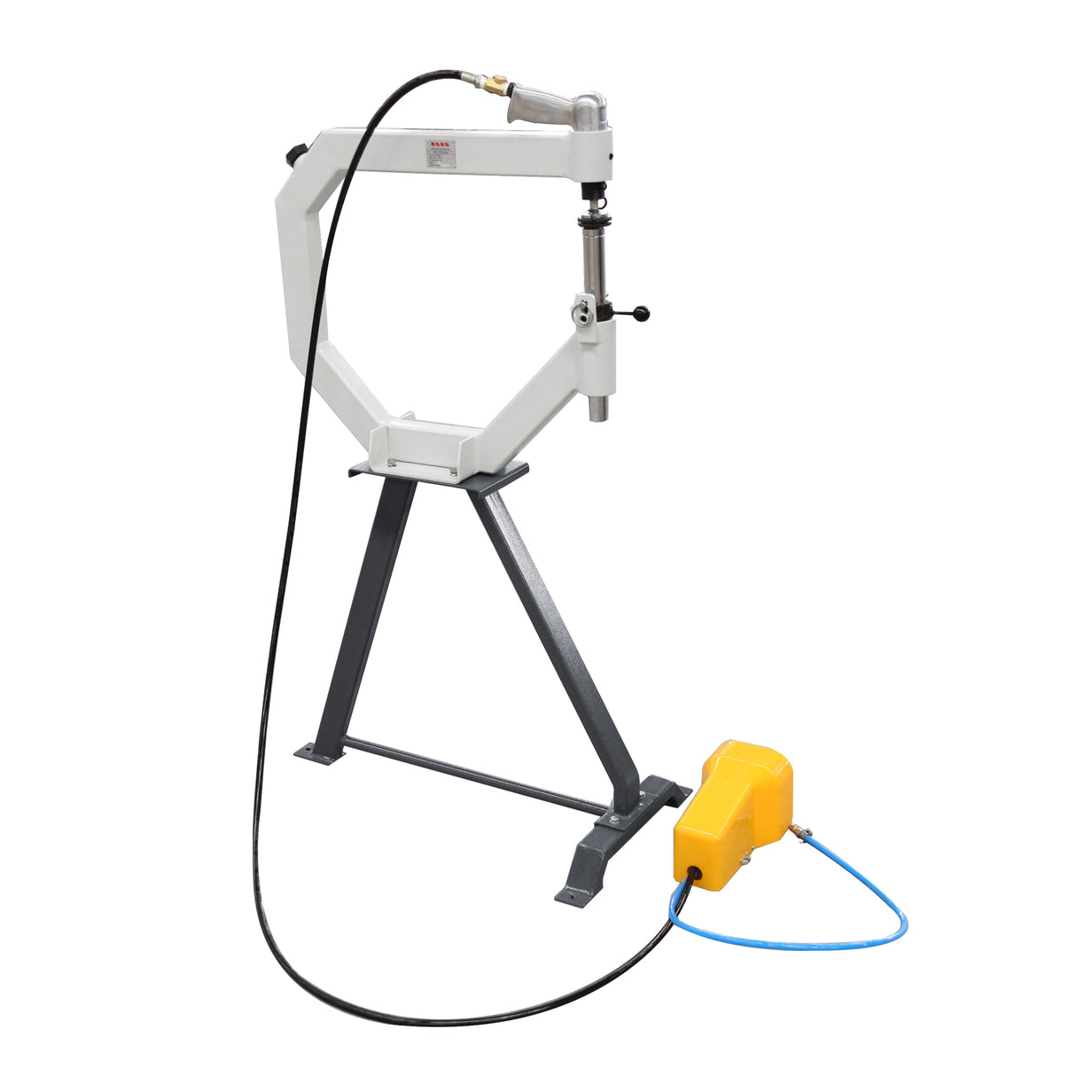Pneumatic Planishing Hammer PPH-500, 500mm Thraot Sheet Panel Beating Tools, Planishing Hammer With Steel Frame Stand and Foot Pedal