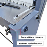 Manual Treadle Guillotine blade clearnce