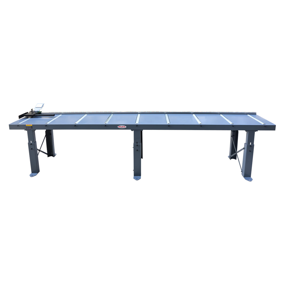 365mm x 3000 mm Roller Conveyor RB365Dx3000, Linear Rail Set Measuring System with Digital Readout and Length Stop