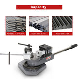 Heavy-Duty Universal Bender SBG-40, Combination of Scroll, Radius and Angle Bending, Metal Scroll Bender Metal Bender