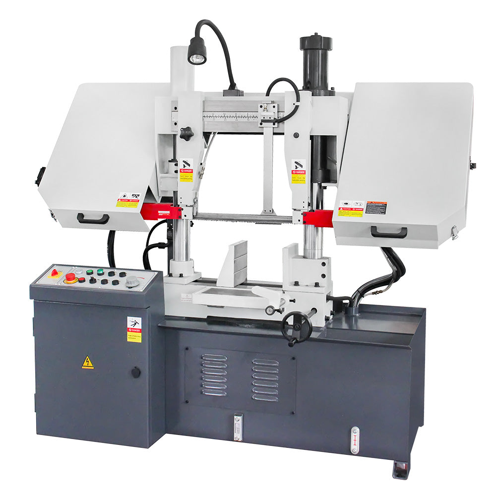 Double Column Band Saw TGK-14, ø350mm-350x350mm Gear Drive Dual Column Band Saw with Hydraulic Clamping, 415V Power