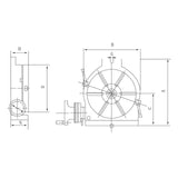 Kang Industrial HV-12 Horizontal and Vertical Rotary Table, 300 mm Table Dia. for Milling Machine, Milling Accessories