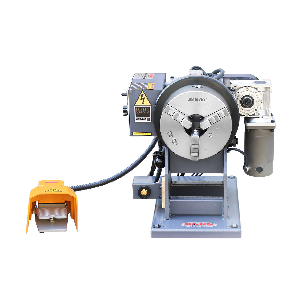 Manual Tilt Turntable WP-110TB, C/W Rotating Speed Digital Display & 3-Jaw Self Centering Chuck, Welding Positioner