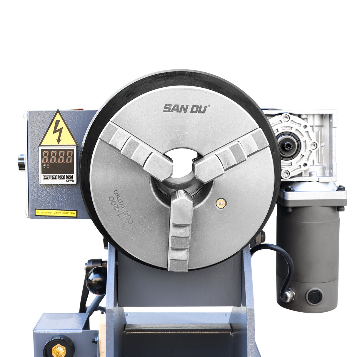 Manual Tilt Turntable WP-110TB, C/W Rotating Speed Digital Display & 3-Jaw Self Centering Chuck, Welding Positioner