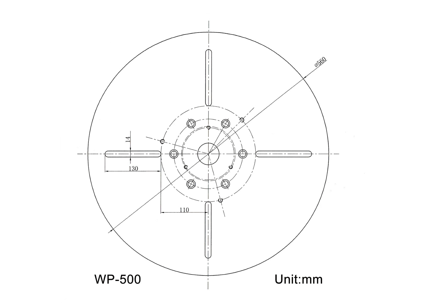 WP500 Welding Positioner Table with Slot