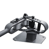Bench-Top Metal Bender YP-9, Manual Flat Bar Bender with 7 Dies, Up to 200 Degrees Bender