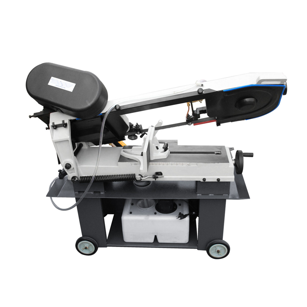 KANG Industrial Horizontal Band Saw 178mmx305mm Capacity BS-712N,  4 step blade speeds belt driven,  240V Motor Swivel Vice Saw Machine