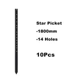 Kang Fencing Star Picket, Black Painted, 10 PCs a Bundle Y Post