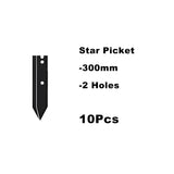 Kang Fencing Star Picket, Black Painted, 10 PCs a Bundle Y Post