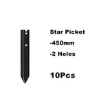 Kang Fencing Star Picket, Black Painted, 10 PCs a Bundle Y Post